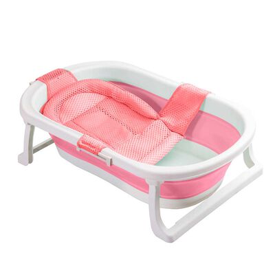 Imagen 1 del producto Bañera Bebe Jelly Plegable con Hamaca y Termómetro Rosa Bebesit