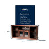 Rack TV Muebles Hema Berlin Hasta 50" Chocolate Vidrio