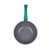 Wok Acero Inoxidable Doral Montecarlo Turquesa 22 cm