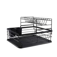 Secaplatos Escurridor 2 Niveles Acero Inoxidable Simplit Negro