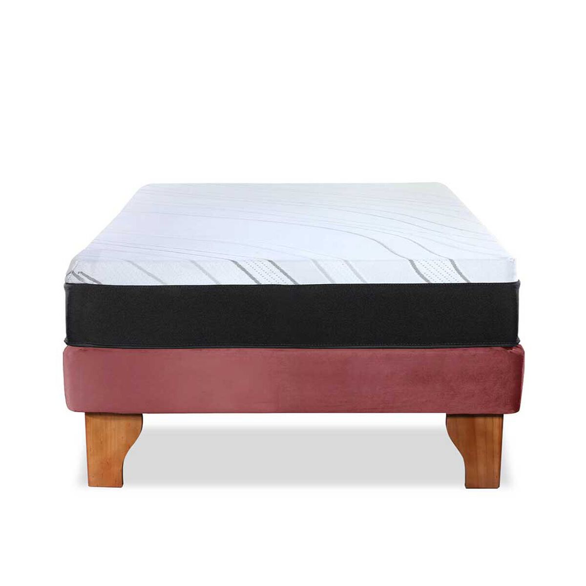 Cama Europea Latam Home 1,5 Plazas Zen Pro Palo Rosa