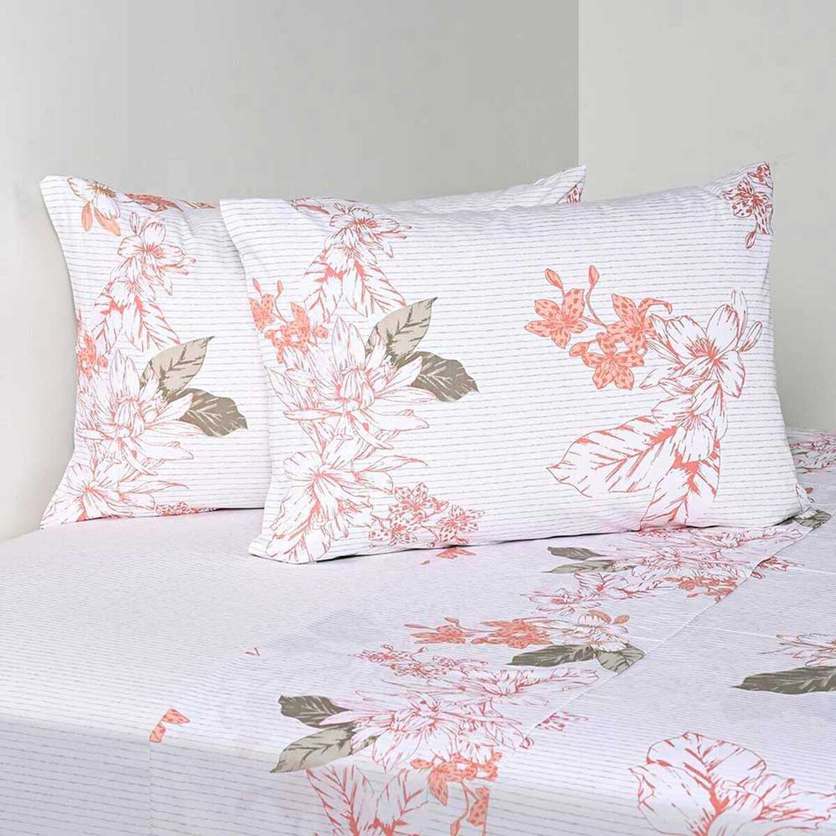 Juego de S&aacute;banas Estampado Cannon 200 Hilos King Amaranta