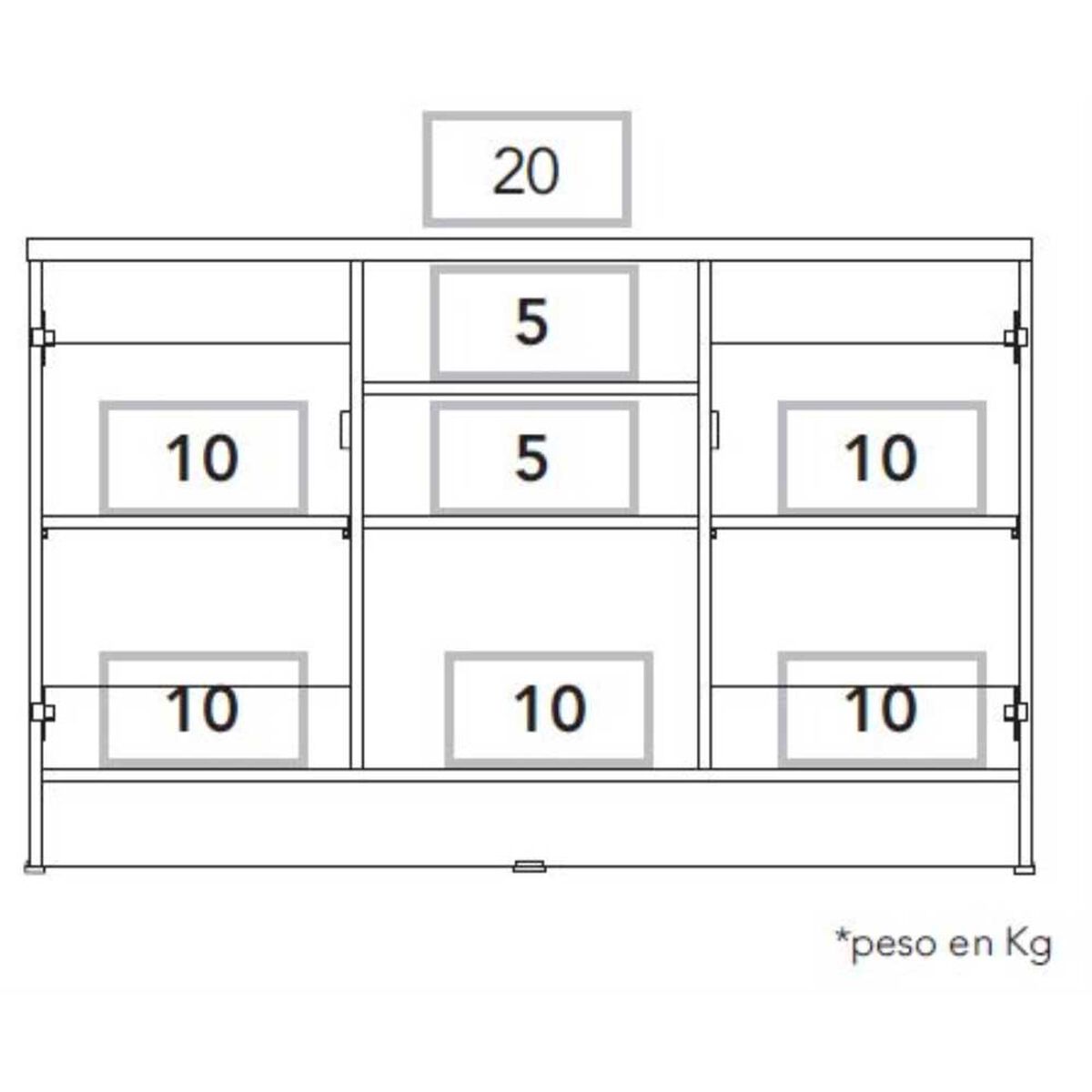 Gabinete TuHome Home Office Negro Soft Co&ntilde;ac