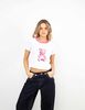 Polera Crop Con Estampado Mujer Icono