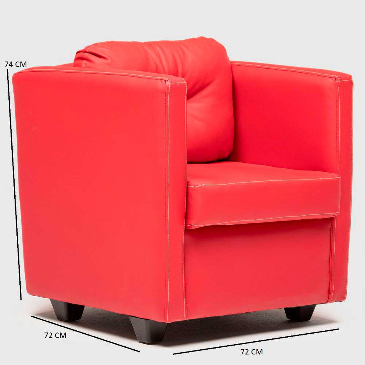 Poltrona Cabsur Caburga PU Rojo