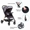 Coche Paseo Bebe City Compacto Liviano Beige Bebesit
