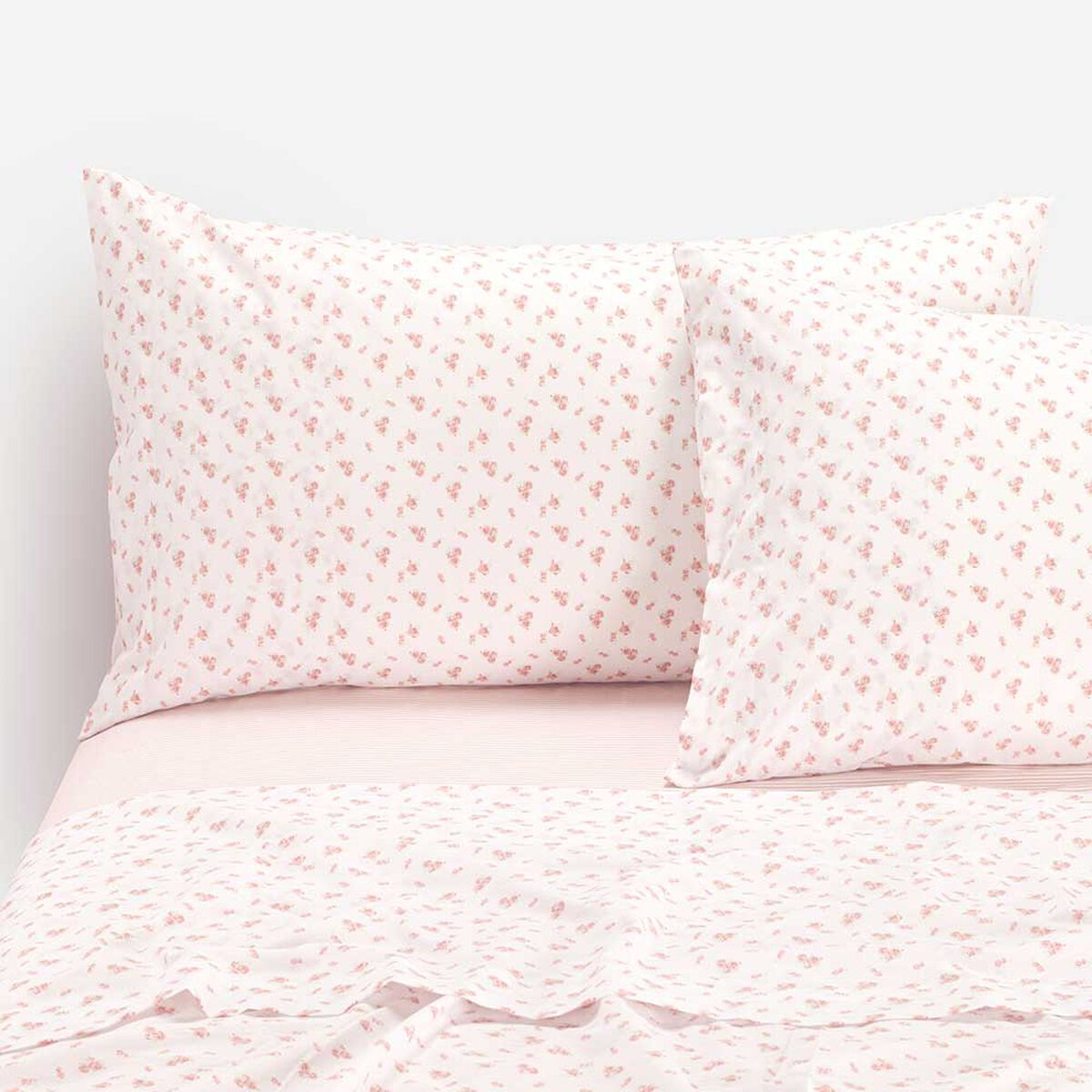 Juego de Sábanas Rosen 180 Hilos King Miniprint Bouquet Rojo