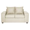 Juego de Living Innovamuebles Kahlo Sofá 2 Cuerpos + Dos Pouf 1 Cuerpo Beige