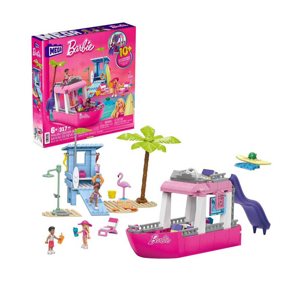 Barbie Construcción Bote de los Sueños Malibú Mega