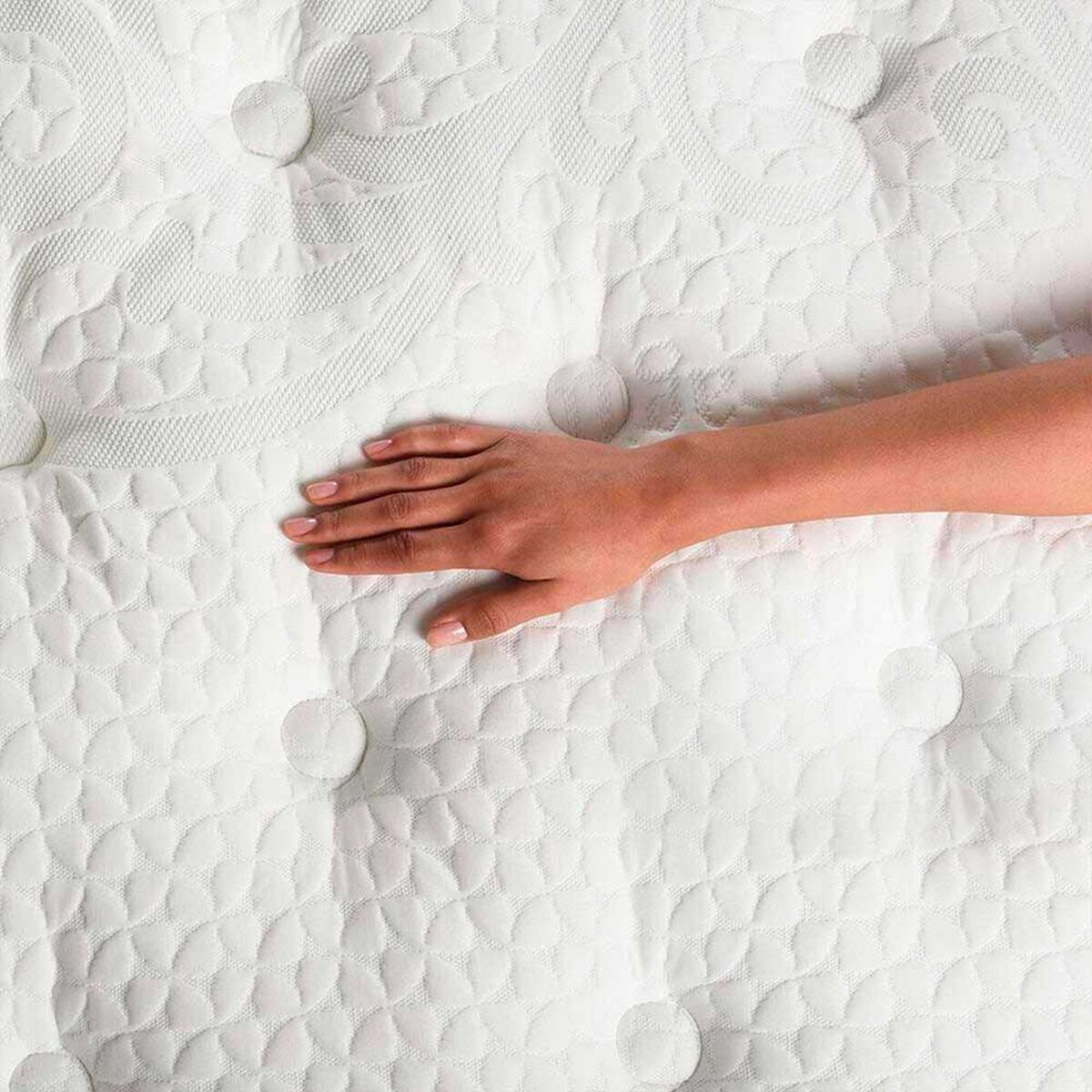 Cama Europea CIC Base Dividida King Grand Premium + Respaldo Milan Mostaza