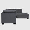 Seccional Derecho Muebles MPR Edimburgo 5 Cuerpos Gris Oscuro