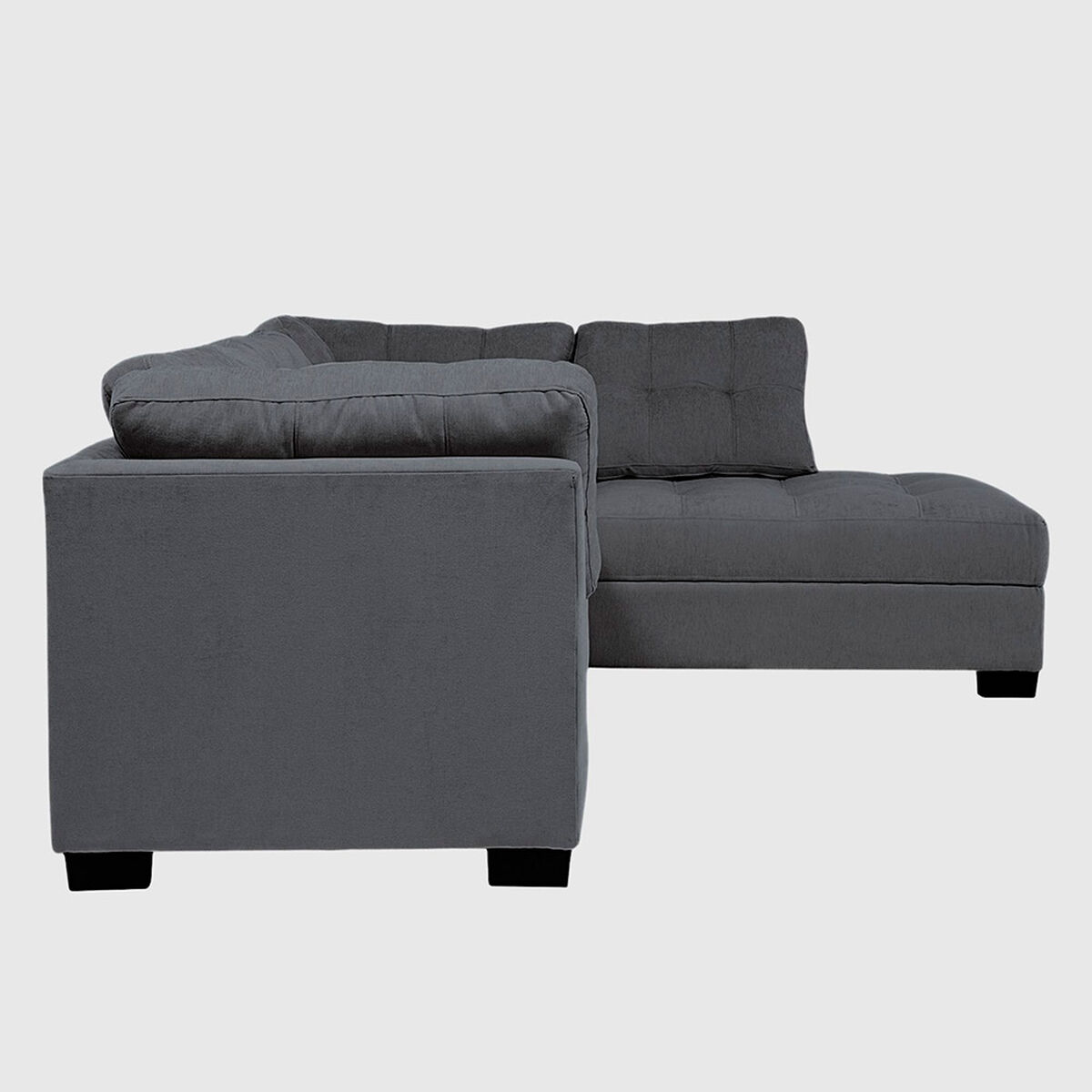 Seccional Derecho Muebles MPR Edimburgo 5 Cuerpos Gris Oscuro