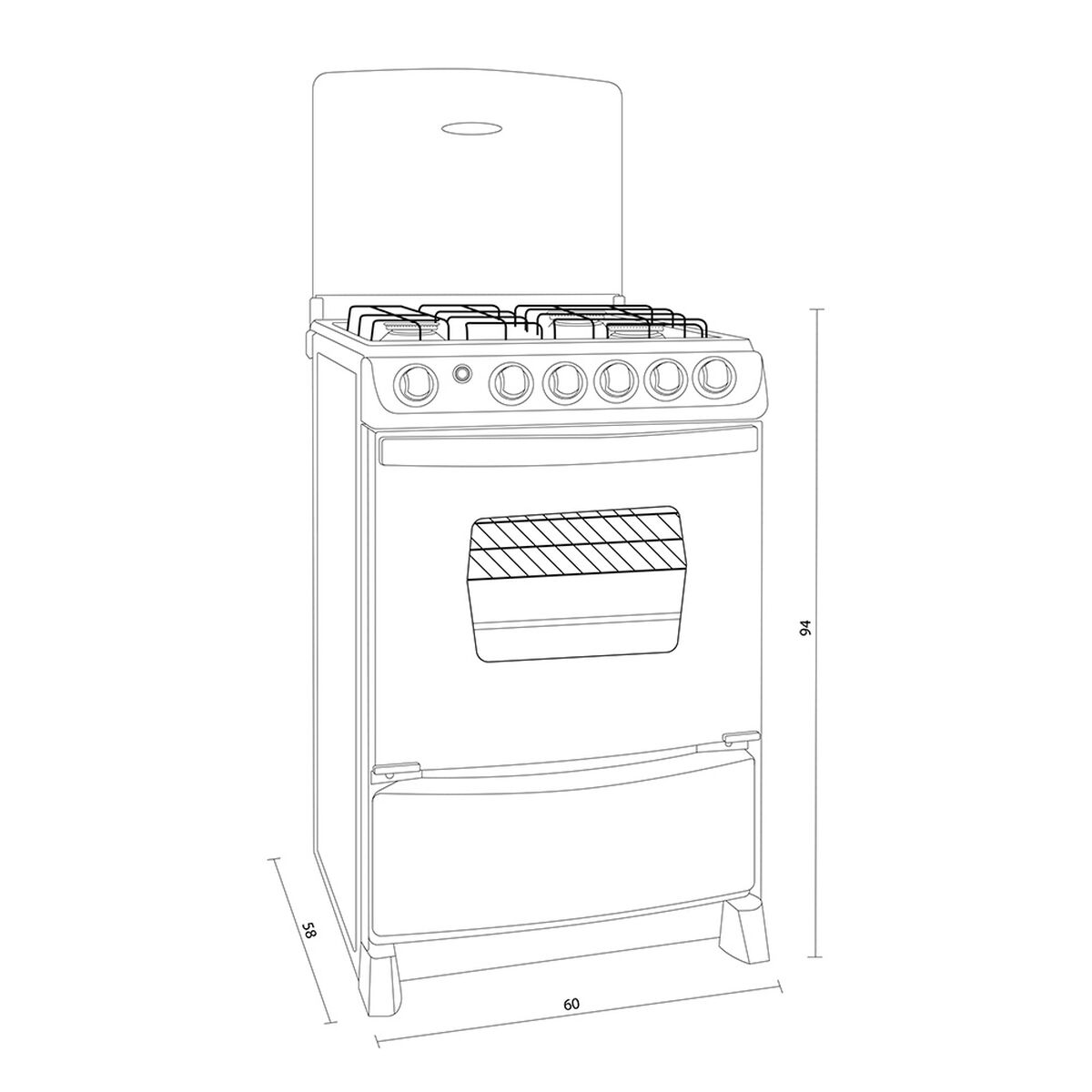 Cocina a Gas Whirlpool WLX603CT4 4 Quemadores