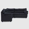 Seccional Muebles MPR Array&aacute;n 2-1-2 Cuerpos Tela Negro