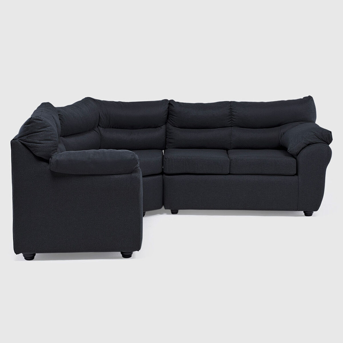 Seccional Muebles MPR Array&aacute;n 2-1-2 Cuerpos Tela Negro