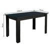 Juego de Comedor Vekkahome Lola Nelly 4 Sillas Negro