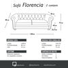 Sof&aacute; Latam Home Florencia 2 Cuerpos Verde