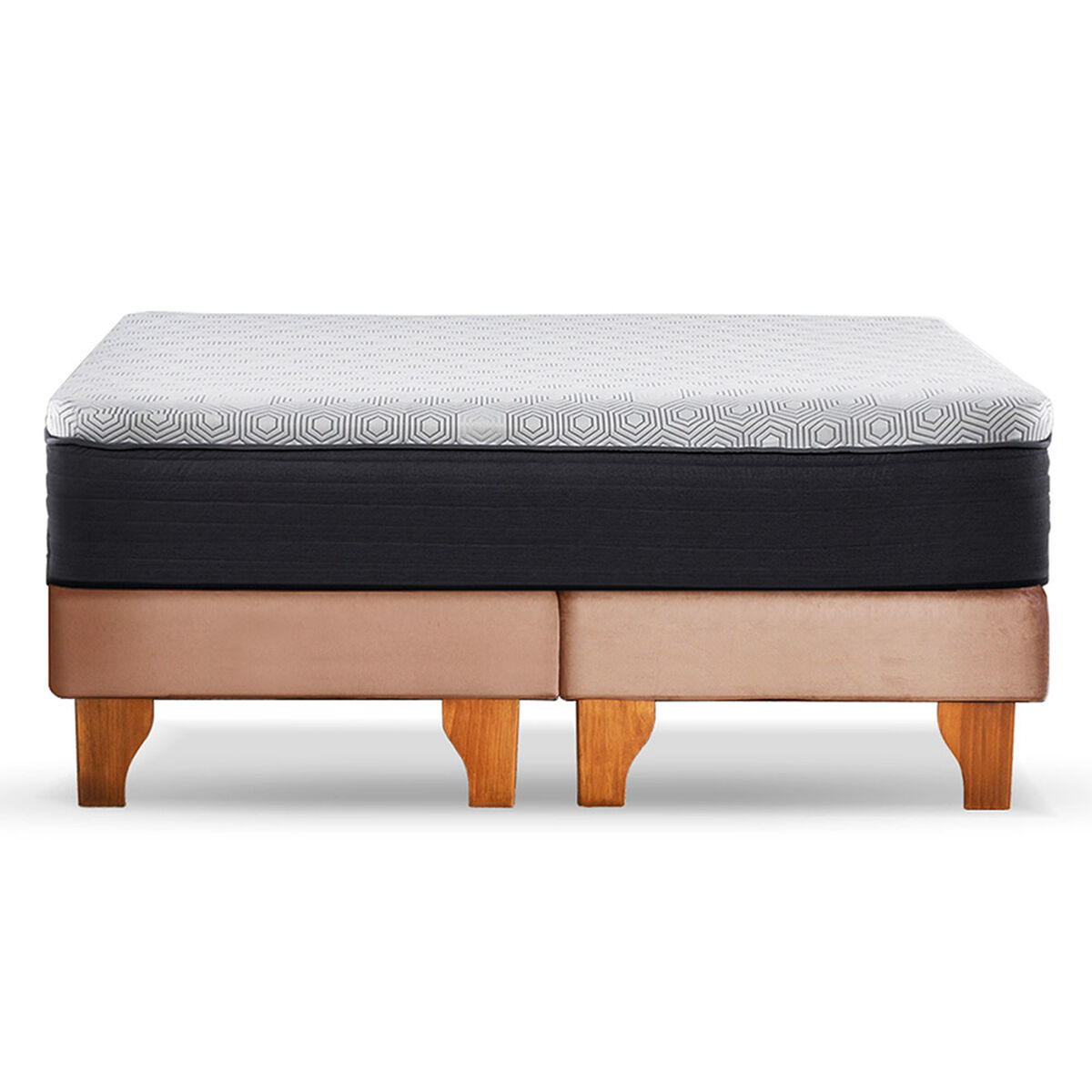 Cama Europea Latam Home 2 Plazas New Top BD Beige