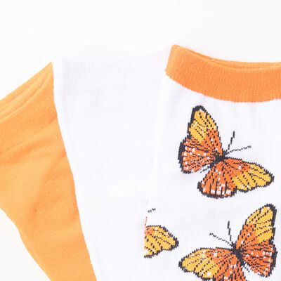 Imagen 2 del producto Pack 3 Calcetines Mujer Icono Naranjo