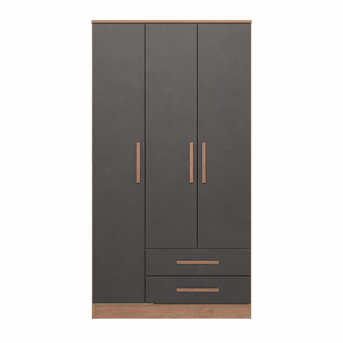 Closet Vekkahome Americano 3 Puertas 2 Cajones Grafito