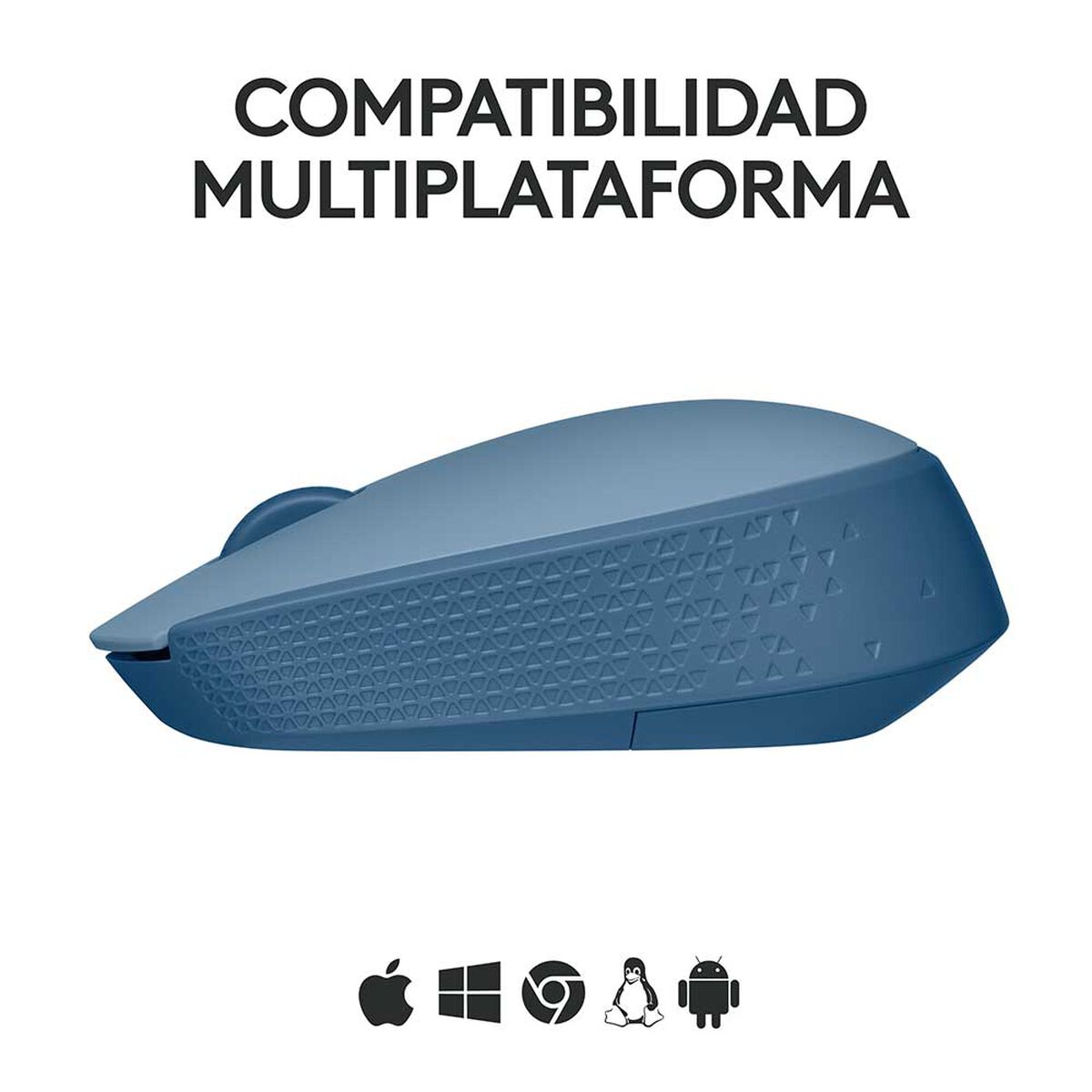 Mouse inal&aacute;mbrico &oacute;ptico Logitech M170 Azul gris