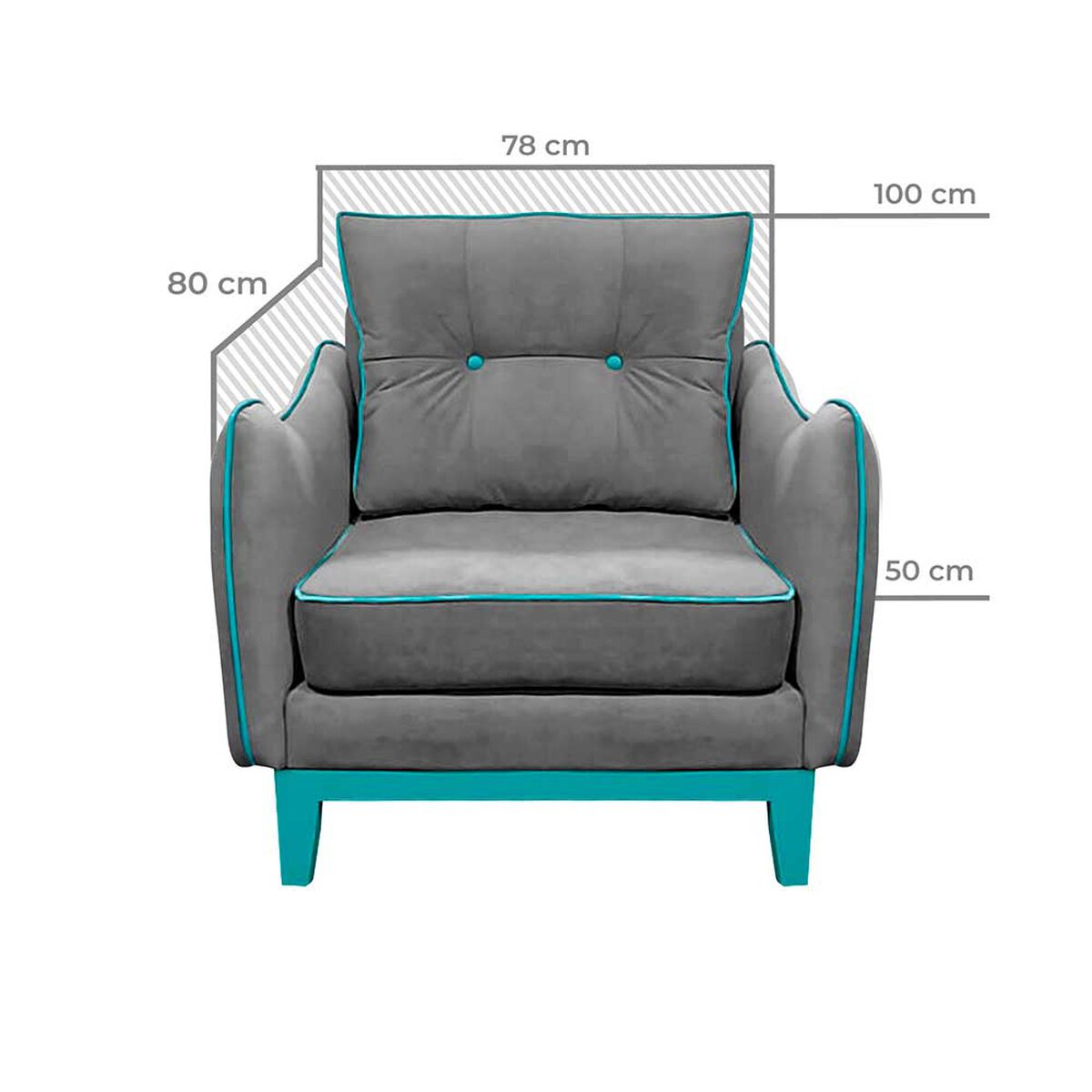 Sillón Living Factory Vintage Gris