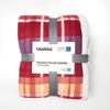 Frazada de Poliéster Mashini 1,5 Plazas Tartan Burdeo