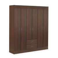 Closet Stanford 6 Puertas 2 Cajones Chocolate