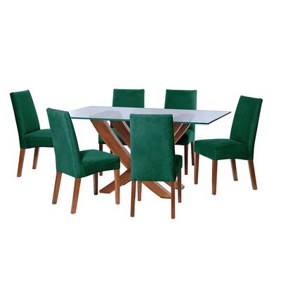 Imagen 1 del producto Juego de Comedor Latam Home Alicante 6 Sillas Verde