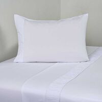 Juego de Sábanas American Family 1.5 Plazas Plizada Blanco