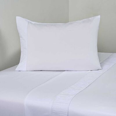 Juego de Sábanas American Family 1.5 Plazas Plizada Blanco