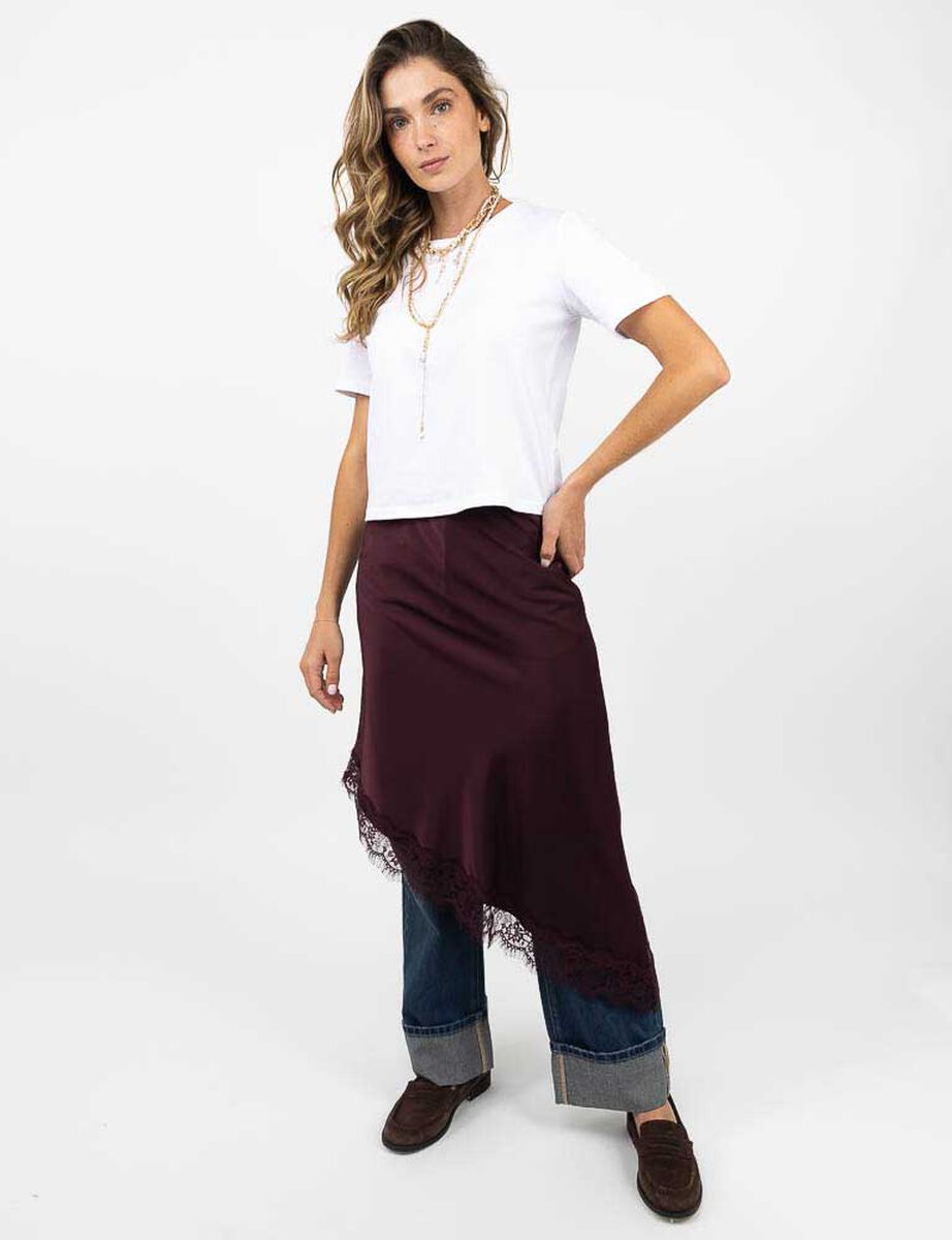 Falda Midi Asim&eacute;trica Mujer Zibel