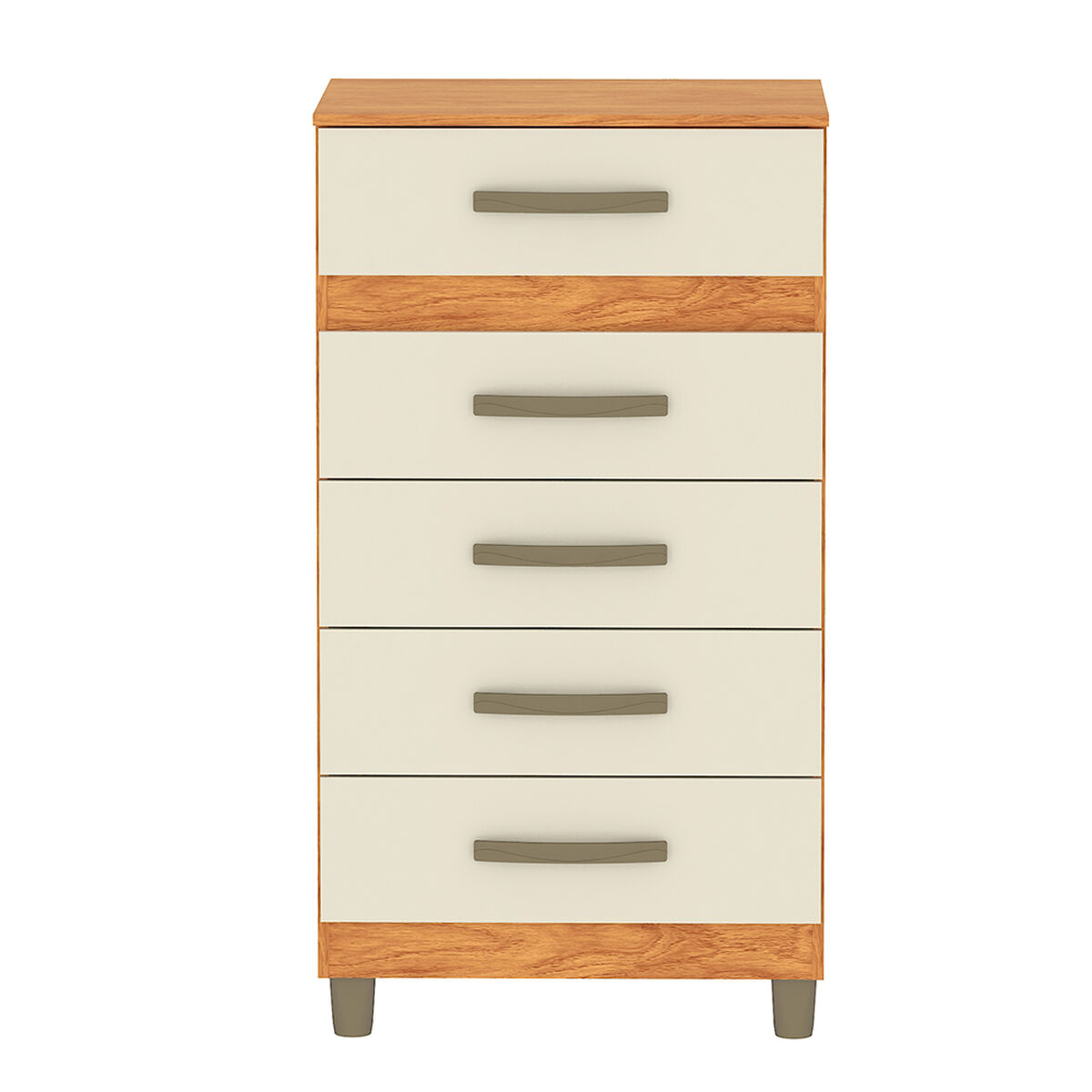 Cómoda Vekkahome Malta 5 Cajones Café