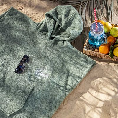 Toalla de Playa con Capucha Surf Juvenil Cutback Verde Teen