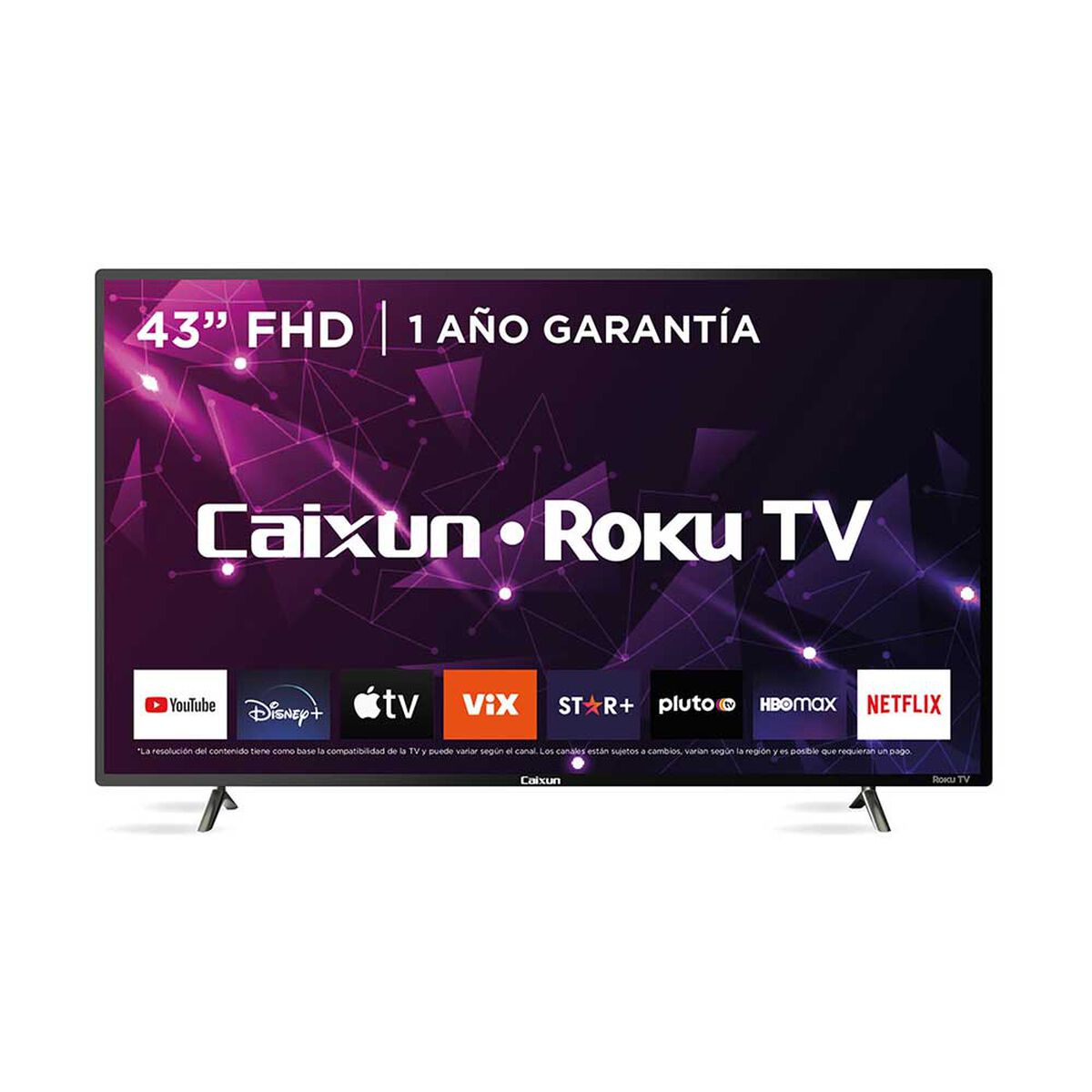 Combo LED 43" Caixun C43V1FR Smart TV FHD + Cama Europea Celta Base Dividida New Atlantis 2 Plazas