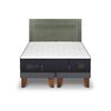 Cama Europea CIC Base Dividida King Grand Premium + Respaldo Milan Olivo