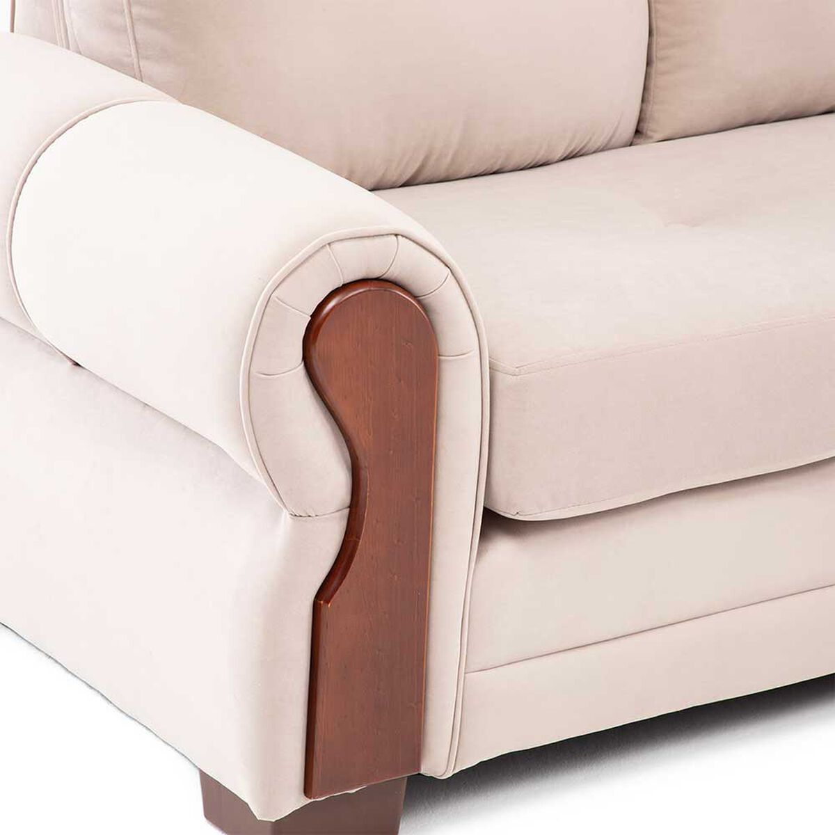 Sof&aacute; Seccional Living Factory Oregon 4 Cuerpos Beige