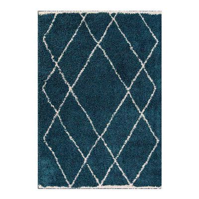 Alfombra Idetex Shaggy Guiza 150 x 200 cm Turquesa