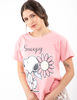 Pijama Corto de Algodón Mujer Snoopy