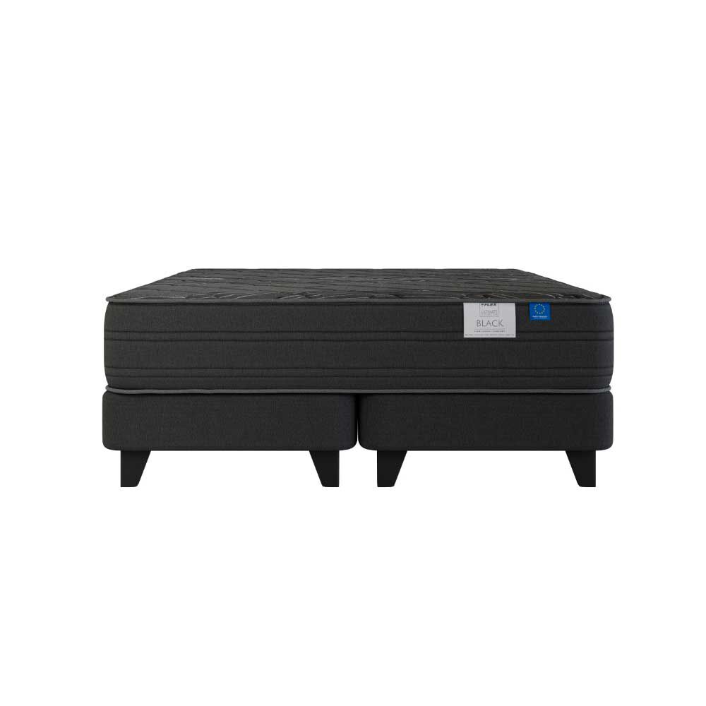 Cama Europea Flex Base Dividida King Black