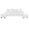 Juego de Living Innovamuebles Kahlo Sofá 3 Cuerpos + Dos Pouf 1 Cuerpo Blanco