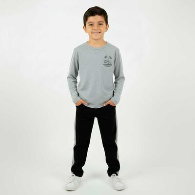 Pantalón Buzo Niño Chess Negro