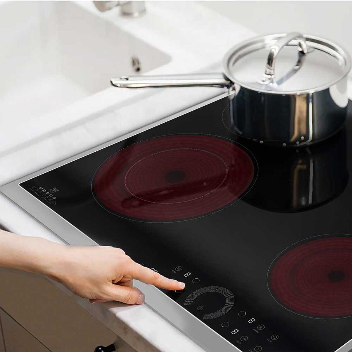 Encimera Vitrocerámica Ursus Trotter UT-VCT 4P INOX 4 Quemadores