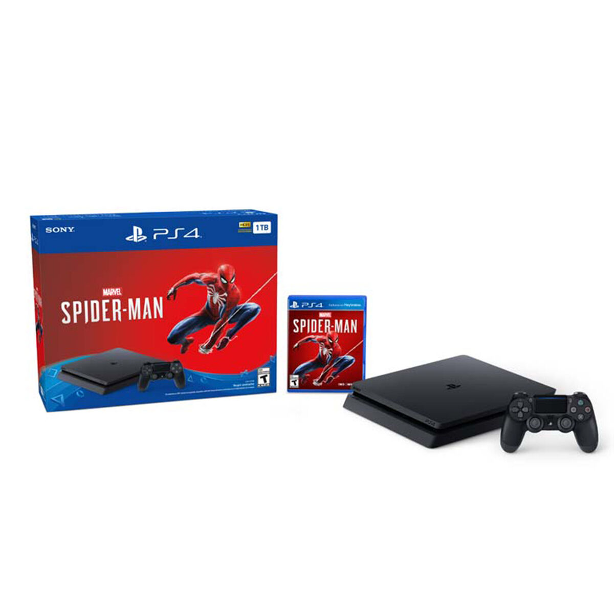 Consola PS4 Sony 1TB + 1 Control + Juego Spiderman