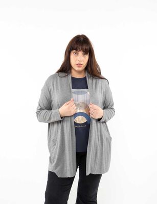 Imagen 1 del producto Cardigán Mujer Extralindas Gris-Melan, Negro, Terracota