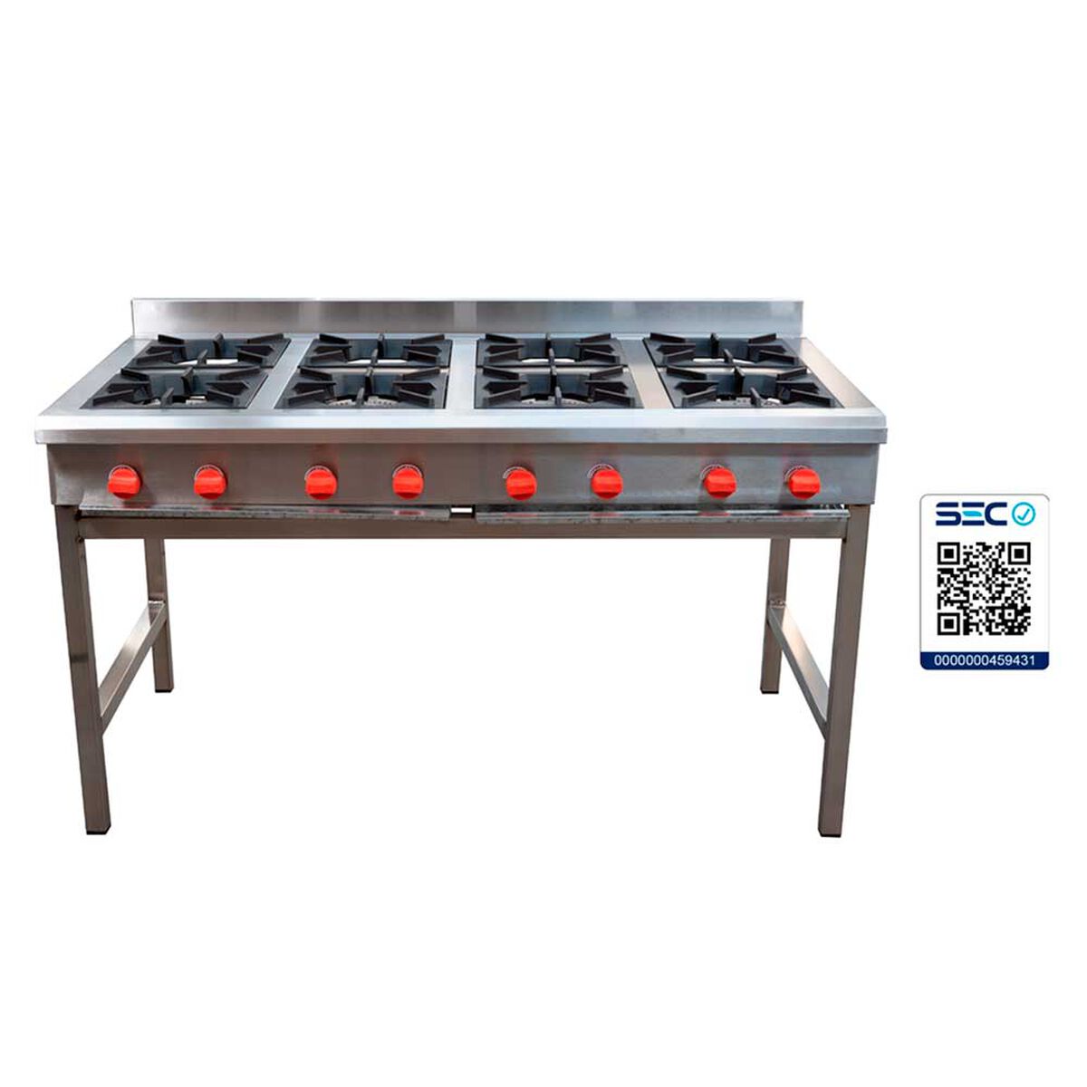 Anafe Ticgas 8 Quemadores Inox Gn