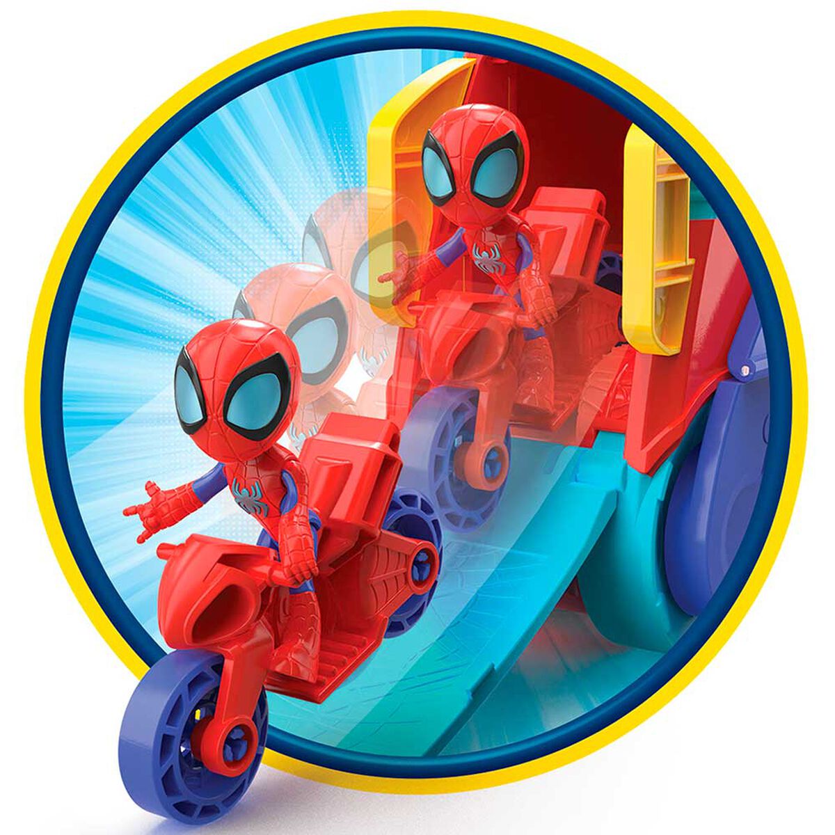 Figura de Acción Spidey And Friends Set Spidey Aracnomóvil