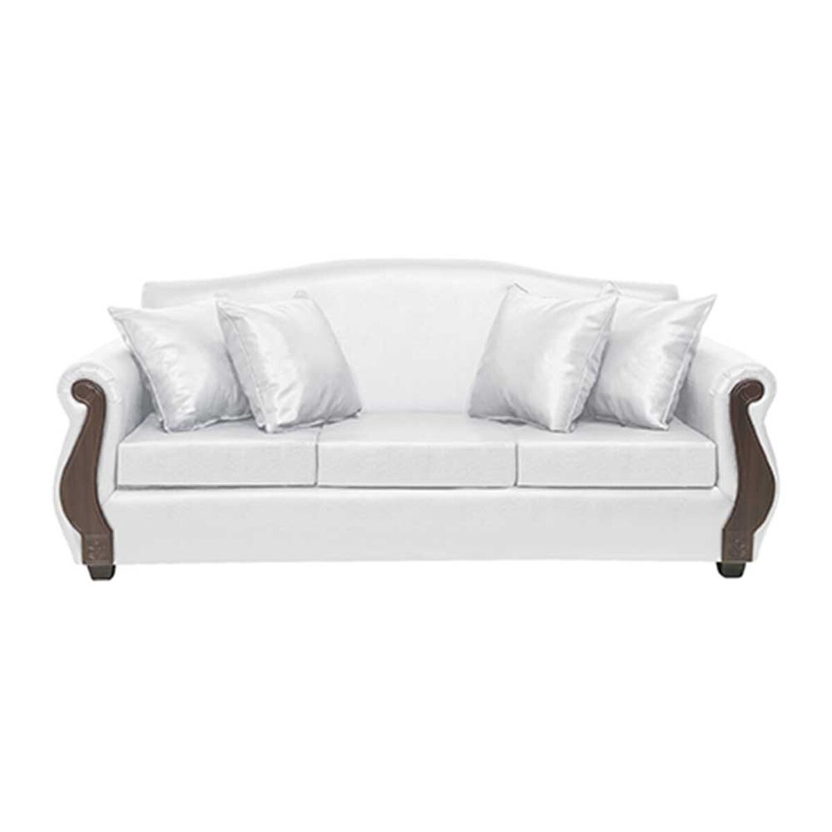 Juego de Living Innovamuebles New Bugambilia PU Sofá 3 Cuerpos + Sofá 2 Cuerpos + Butaca 1 Cuerpo 1 Cuerpo Blanco 
