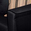 Juego de Living Ruzam Mobel Venecia  Sofá 3 Cuerpos + Dos Sillones 1 Cuerpo Lino Negro