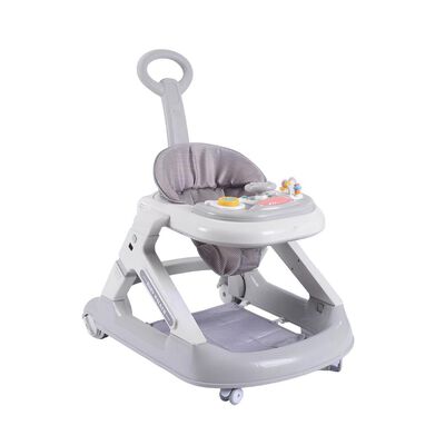 Andador Caminador 5 En 1 con Apoya Pies Gris LuBabycas